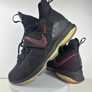 Nike LeBron 14 XIV Bred Black University Red Basketball Shoes 852405-004 Size 12